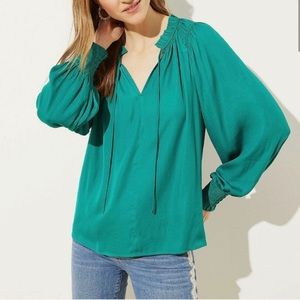 LOFT size small green blouse